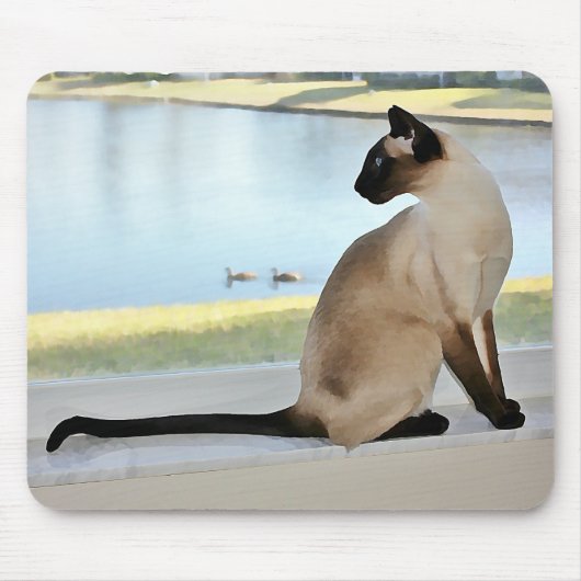 Friedliche siamesische Katzen-Malerei Mousepad (Vorne)