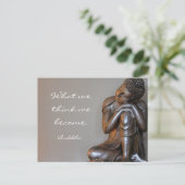 Friedliche silberne Buddha-Worte der Weisheit wied Postkarte (Stehend Vorderseite)