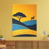 Friedliche Silhouetten Leinwanddruck (Insitu (Wohnzimmer))