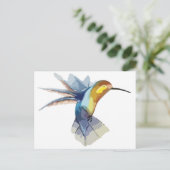 friedliche Skizze für Kolibris Postkarte (Stehend Vorderseite)