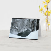 Friedliche Snowy River Scene Karte (Gelbe Blume)