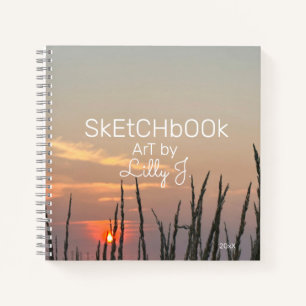 Friedliche Sonnenaufgang-Pflanze Personalisiert Sk Notizblock
