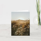 Friedliche Sonnenaufgangswiese Karte (Vorderseite)