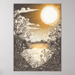 Friedliche Sonnenstrahlen Poster