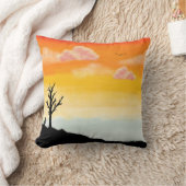 Friedliche Sonnenuntergang Silhouette - Minimalist Kissen (Decke)