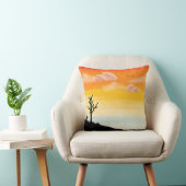 Friedliche Sonnenuntergang Silhouette - Minimalist Kissen (Stuhl )
