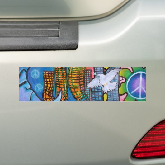 Friedliche Stadt Autoaufkleber (Auf Auto)