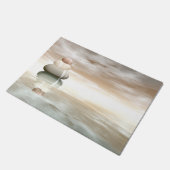 Friedliche Steine - 3D-Darstellung Fußmatte (Schrägansicht)