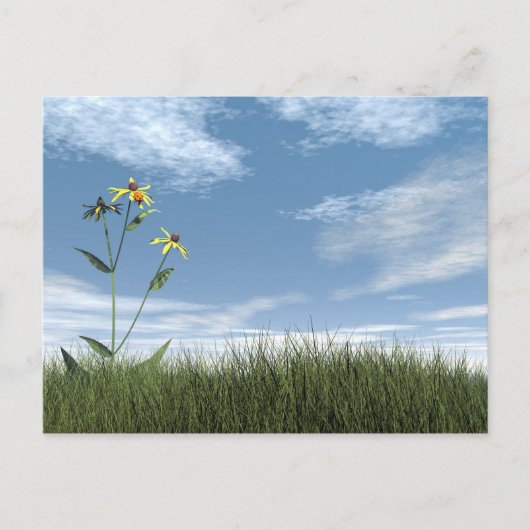 Friedliche Steine - 3D-Darstellung Postkarte (Vorderseite)