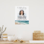 Friedliche Strand-Feier-des-Lebens-Willkommensschi Poster (Küche)