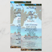 Friedliche Strand Hochzeitsprogramm St. Thomas Programm (Vorne/Hinten)