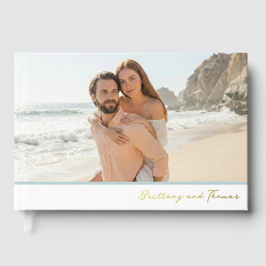 Friedliche Strand Romantische Foto Gästebuch (Vorderseite)