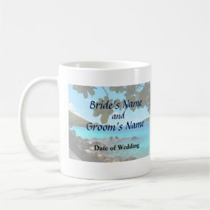 Friedliche Strand St. Thomas Hochzeitsprodukte Kaffeetasse