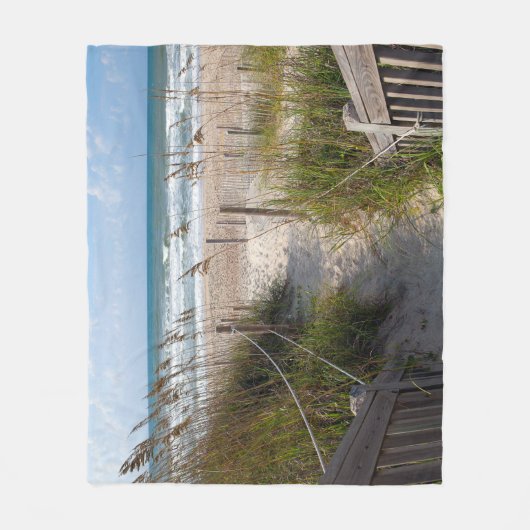 Friedliche Strand-Szene Fleecedecke (Vorderseite)