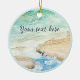 Friedliche Strandküste Keramik Ornament