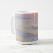 Friedliche Strandsonne Ozean-Glühen Kaffeetasse (Vorderseite Links)