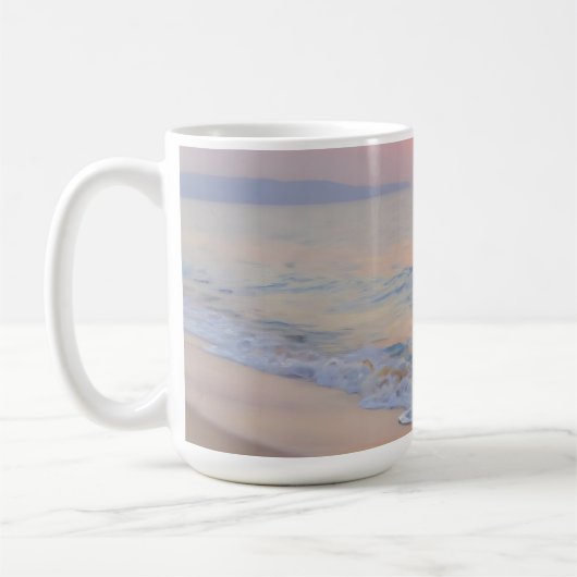 Friedliche Strandsonne Ozean-Glühen Kaffeetasse (Links)