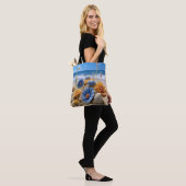 FRIEDLICHE STRANDSZENE MIT MUSCHELN TASCHE (Am Model)