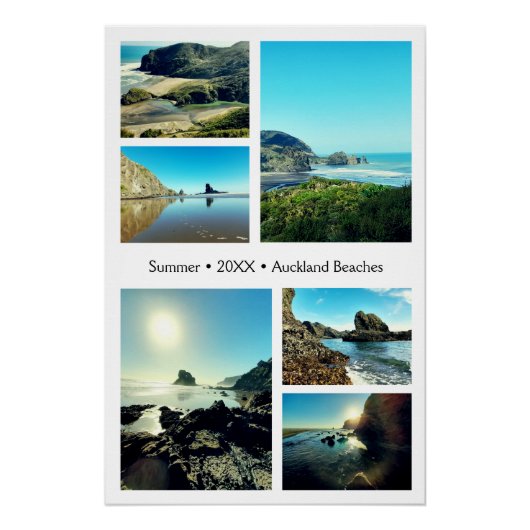 Friedliche Summer Beach FotoCollage Poster (Vorderseite)