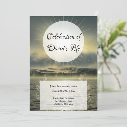 Friedliche Sunrise-Gedenkfeier oder religiöse Feie Einladung (Stehend Vorderseite)