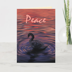 Friedliche Swan-Urlaubskarte Karte