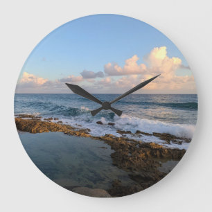 Friedliche Szene Big Island Hawaii Große Wanduhr