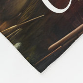 Friedliche Szene: Indianer und Wolf Fleecedecke (Ecke)