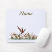 Friedliche Szene Mallard Duck über Kattails Mousepad (Mit Mouse)