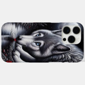 Friedliche Szene mit weißem Wolf Case-Mate iPhone Hülle (Rückseite (Horizontal))