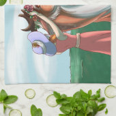 Friedliche Tage Geschirrtuch (Gefaltet)