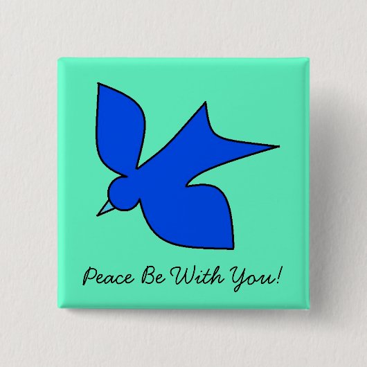 Friedliche Taube Button (Vorderseite)