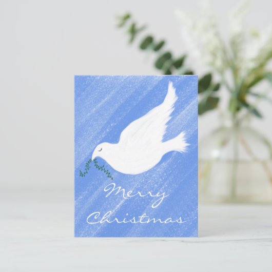 Friedliche Taube Feiertagspostkarte (Stehend Vorderseite)