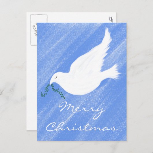 Friedliche Taube Feiertagspostkarte (Vorne/Hinten)