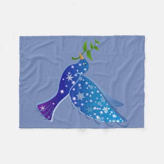 Friedliche Taube Fleecedecke (Vorderseite (Horizontal))