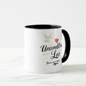Friedliche Taube Mama Tasse - bedingungslose Liebe (VorderseiteRechts)