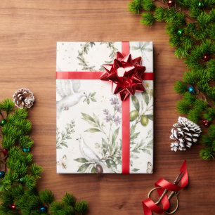 Friedliche Taube & Olivenzweig Harmonie Geschenkpa Geschenkpapier