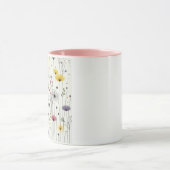 Friedliche Taubenkunst-Tasse, Blumenvogel-Design, Tasse (Zentrum)