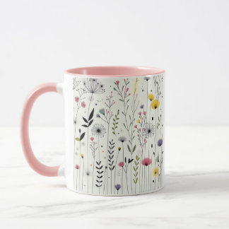 Friedliche Taubenkunst-Tasse, Blumenvogel-Design, Tasse