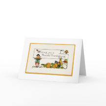 Friedliche Thanksgiving-Grußkarte