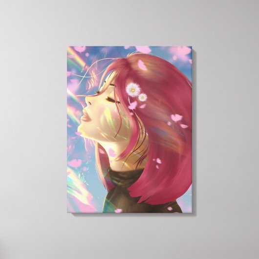 Friedliche Touchs Leinwanddruck (Vorderseite)