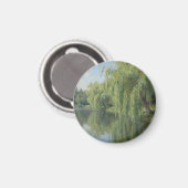 Friedliche Trauerweiden-Teichlandschaft Magnet (Vorderseite/Rückseite)