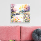 Friedliche Uferfarbe Leinwanddruck (Insitu (Wohnzimmer))