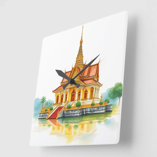 Friedliche Uhr am Siam Temple Square (Winkel)