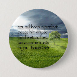 Friedliche Verse Verse Isaiah 26:3 Button