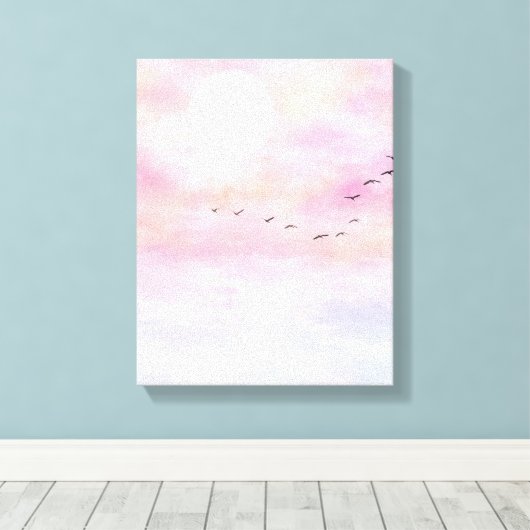 Friedliche Vögel Leinwanddruck (Insitu (Holzboden))