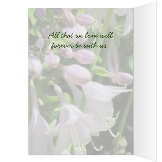 Friedliche Vorlage Beileidskarte (Innen (Links))