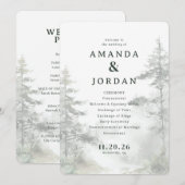 Friedliche Wasserfarben-Bäume in Pastellfarben Programm (Vorne/Hinten)