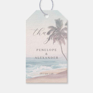 Friedliche Wasserfarben-Wellen am Strand in Pastel Geschenkanhänger