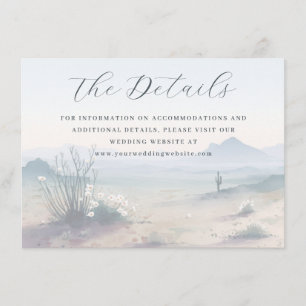 Friedliche Wasserfarben-Wüstenlandschaft in Pastel Begleitkarte