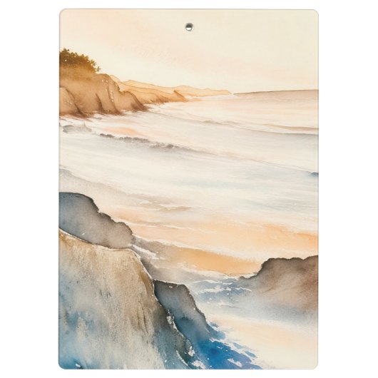 Friedliche Wasserfarbenzone Klemmbrett (Rückseite)